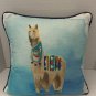 Primitives by Kathy | Llama Throw Pillow