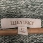 Ellen Tracy Green Knit Leather Closure Cardigan