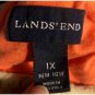 Women's Lands ends tan 1/2 zip deep pile fleece sweater