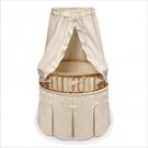 Badger Basket  Elite Baby Oval Bassinet 00855 Natural Bassinet/Ecru Waffle Bedding
