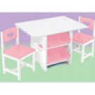 KidKraft Pink/Purple Heart 5PC Storage Table & Chair Set KK26913