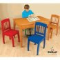 Kidkraft Euro Honey Table & 4 Primary Chairs KK26175 Multi