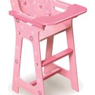 Badger Baskets Blossoms & Butterflies Doll High Chair #01014 Pink