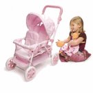 Badger Basket Double Front To Back Doll Stroller 09923 Pink/White