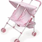 Badger   Basket Double Doll Umbrella Stroller 09941 Pink
