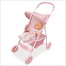 Badger Basket  Folding Doll Umbrella Stroller 06015 Pink