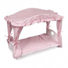 Badger Basket Princess  Doll Canopy Bed w/Pink Gingham Bedding 01845