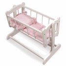 Badger  Basket Heirloom Doll Cradle 01835 White/Pink