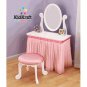 KidKraft  KK13017  My Sweet Vanity  & Stool w/Mirror Pink Skirt & Cushion