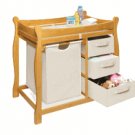 Badger Basket  Baby Sleigh Style Wood  Honey Changing Table #02403