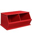 Badger Basket Two Bin Red Stackable Storage Cubby #09770