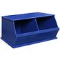 Badger Basket Blue 2 Bin Stackable Storage Unit #09771