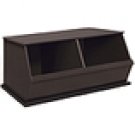 Badger BasketTwo Bin Espresso Stackable Storage Unit #09772