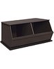Badger BasketTwo Bin Espresso Stackable Storage Unit #09772