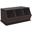 Badger Basket 3 Bin Storage Unit Espresso#09777