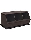 Badger Basket 3 Bin Storage Unit Espresso#09777