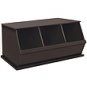 Badger Basket 3 Bin Storage Unit Espresso#09777