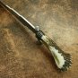 Stag Antler D2 Steel Knife, Hunting Knife Gift for Him, Collectible Knife Best Gift for Husband