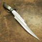 Stag Antler D2 Steel Knife, Hunting Knife Gift for Him, Collectible Knife Best Gift for Husband