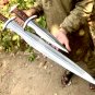 2 pcs Medieval Sword & Dagger - Handmade Carbon Steel Hunting Achilles, Viking Sword Gift for Him