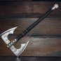 Winged Battle Axe | Double Head Axe | Carbon Steel Axe With Leather Sheath