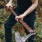 Hand forged Two Handed Berserker Axe, Norse Battle Axe Scandinavian Style Viking Axe gift for Men