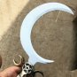 Druid's Crescent Moon Boline with Bone Handle for Ritual Work, Witchcraft Herbalists, Gardening