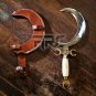 Druid's Crescent Moon Boline with Bone Handle for Ritual Work, Witchcraft Herbalists, Gardening