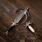 Crescent Moon Shaped Knives Set | Religious Ritual Athame Knives | Boline Curved Handmade Knife