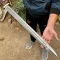 32" Ragnar Vikings Sword Hand Forged Damascus Sword, Martial Arts Practice Sword, Men's Gift