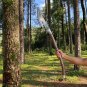 Handmade Long Wood Cutting Axe, 34&acirc;�� Full Tang Axe, Wood Cutting Splitting Axe with Leather Sheath