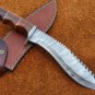 Napal Kukri Knife with Sheath, Damascus Fixed Blade Multi-purpose Camping Hunting Knife