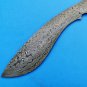 Damascus Kukri Blank Blade Knife for Knife Making, 15â Blade, Full Tang Machete Blank Knife Blades