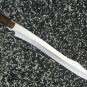 D2 Steel Short Sword, Drop Point Full Tang Sword with Leather Sheath, Practice Sword