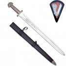 Sword of Viking King Ragnar Lothbrok, Beautiful Carbon Steel Viking Sword with Scabbard Sword of Viking King Ragnar Lothbrok, Beautiful Carbon Steel Viking Sword with Scabbard