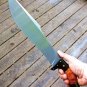 Full Tang Handmade Hunting Knife, 1095 Carbon Steel Camping Machete Knife with Leather Sheath