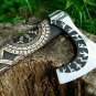 Viking Battle Axe Bearded Hatchet Real Medieval Style, Throwing Tomahawks Axe with Leather Sheath