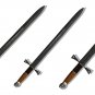 Cross Sword Viking Battle Ready Damascus Steel Sword with Leather Sheath, Gift Sword