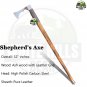 Walking Stick Axe Handmade 32â Hiking Axe Shepherd's Axe, Unique Gift for Elders, Hiking Lovers