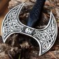Large Norse Battle Axe, Double sided Medieval Axe Vikings Axe, Hand forged Double Edge Axe