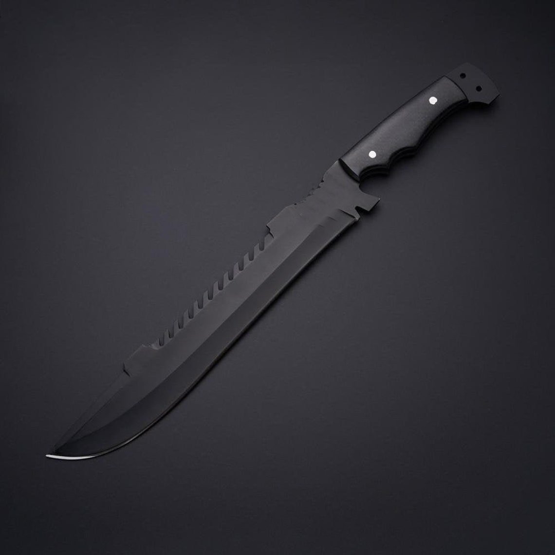 Rambo Black knife - Handmade Hunting Knife - Fixed Blade Knife, Outdoor Camping Knife Men's Gift