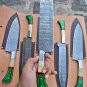5-piece Chef Knives Set, Sharped Knives Set with Leather Roll Bag, Gift for BBQ & Camping Lovers