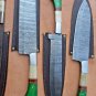 5-piece Chef Knives Set, Sharped Knives Set with Leather Roll Bag, Gift for BBQ & Camping Lovers