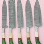5-piece Chef Knives Set, Sharped Knives Set with Leather Roll Bag, Gift for BBQ & Camping Lovers
