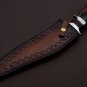Handmade Bowie Knife Fixed Blade D2 Steel Hunting Camping Knife with Leather Sheath Gift for Men