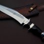 Handmade Bowie Knife Fixed Blade D2 Steel Hunting Camping Knife with Leather Sheath Gift for Men