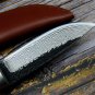 Custom Hand Forged Damascus steel fixed blade camping tactical outdoor hunting skinner tracker knife