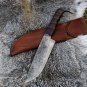 Hand Forged Raven Head Hilt Knife | Full Tang Viking Knife with Sheath | Camping Knife Gift for Men