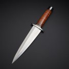 Handmade D2 Steel Arkansas Toothpick Knife with Leather Sheath Anniversary gift for Husband