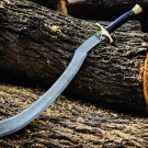 Egyptian Khopesh Sword 25″ Full tang Hand Forged Damascus Khopesh Sword with Leather Handle